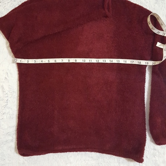 croft & barrow sweater size:s very cozy and warm  color is maroon - Picture 4 of 9